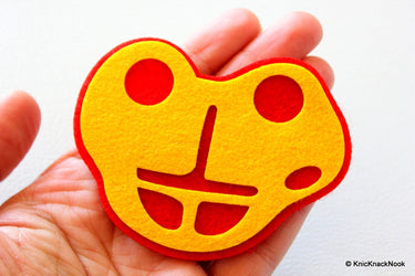 Alien Felt Applique Patch Yellow And Red